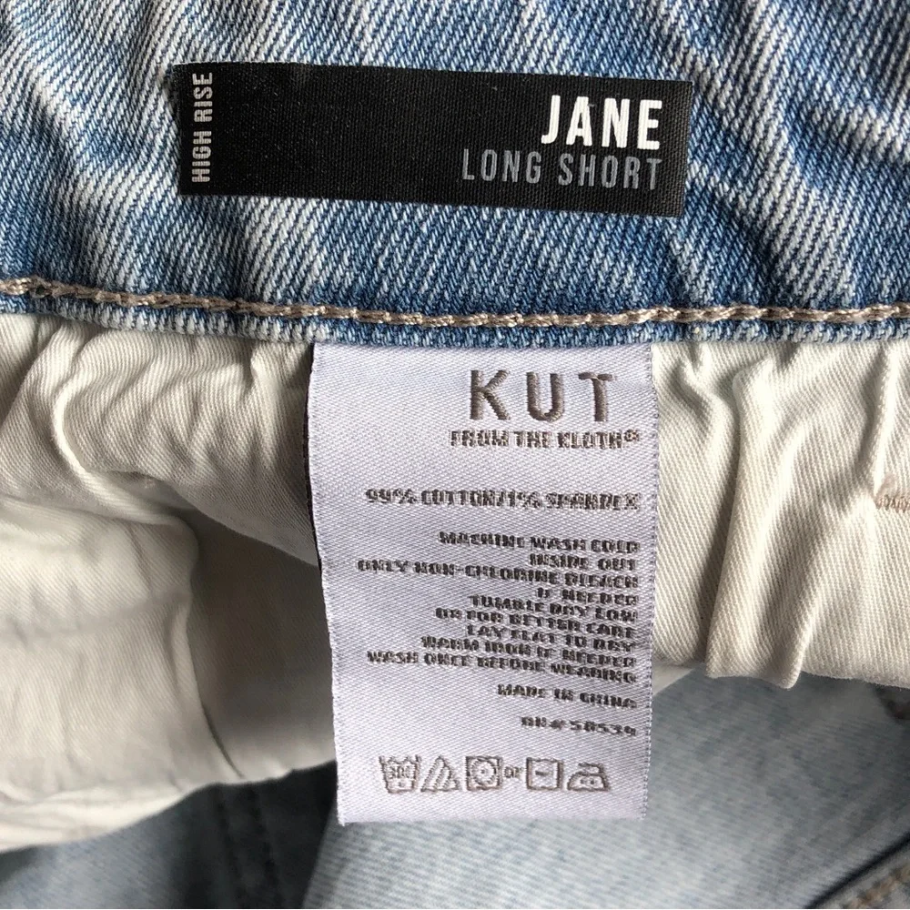 Kut From The Kloth Jane Long Short High Rise Cutoff Jean Denim Distressed 12